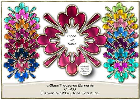 12 Glass Treasures Elements - Cu4cu