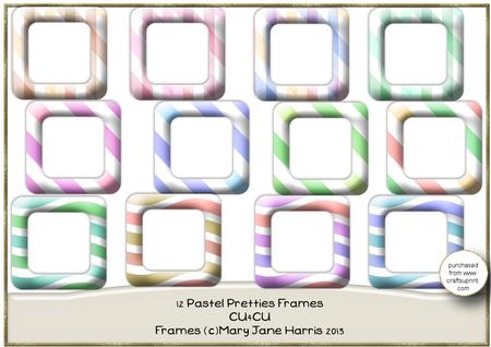 12 Pastel Pretties Frames - Cu4cu