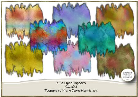 8 Tie Dyed Toppers - Cu4cu