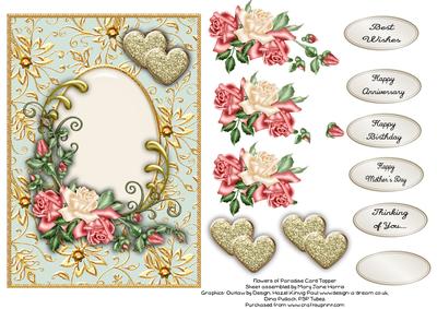 Flowers of Paradise Card Topper 1