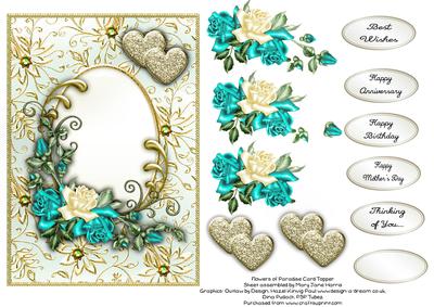 Flowers of Paradise Card Topper 2