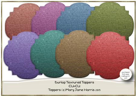 8 Burlap Textured Toppers - Cu4cu