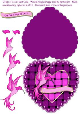 Wings of Love Heart Card