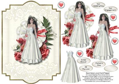 Seamless Love Card Topper 2