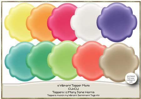 10 Vibrant Topper Mats - Cu4cu