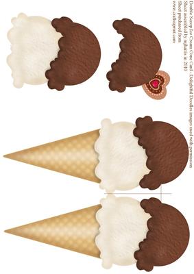 Double Scoop Ice Cream Cone Card