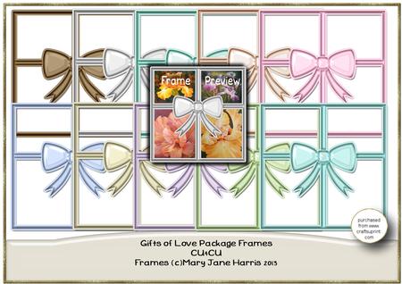10 Gifts of Love Package Frames - Cu4cu
