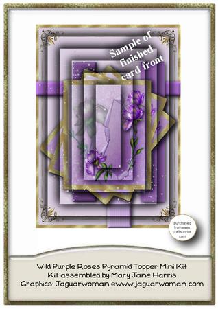 Wild Purple Roses Pyramid Topper Mini Kit