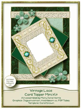 Vintage Lace Card Topper Mini Kit