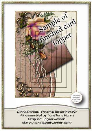 Divine Damask Pyramid Topper Mini Kit