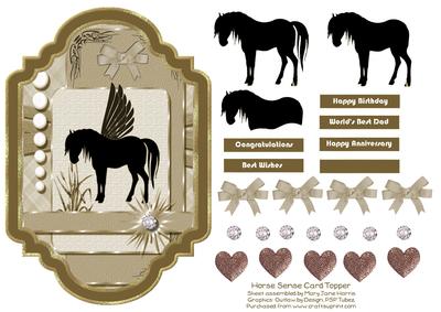 Horse Sense Card Topper 1