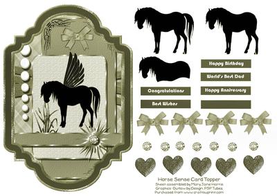 Horse Sense Card Topper 2