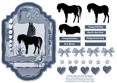 Horse Sense Card Topper 3
