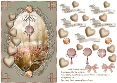 Wild Flowers Card Front Topper 3