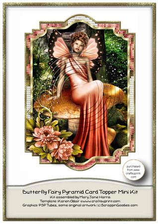 Butterfly Fairy Pyramid Card Topper Mini Kit