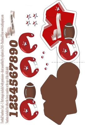 Football Numbers Card