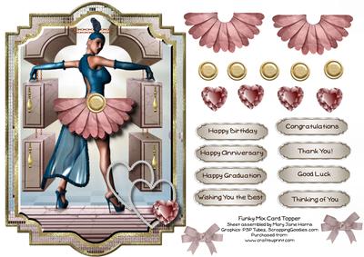 Funky Mix Card Topper 1