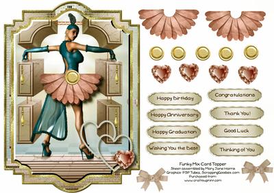 Funky Mix Card Topper 2