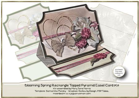 Blooming Spring Rectangle Topped Pyramid Easel Card Kit
