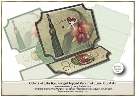 Ccolors of Life Rectangle Topped Pyramid Easel Card Kit