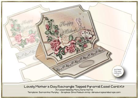 Lovely Mother's Day Rectangle Topped Pyramid Easel Card Kit