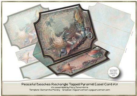 Peaceful Beaches Rectangle Topped Pyramid Easel Card Kit