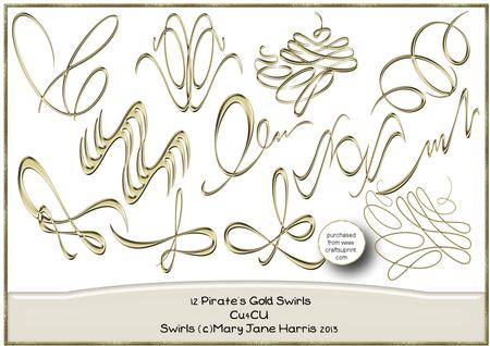 12 Pirate's Gold Swirls - Cu4cu