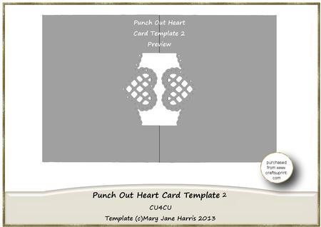 Punch Out Heart Card Template 2 - Cu4cu