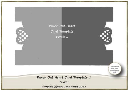 Punch Out Heart Card Template 1 - Cu4cu