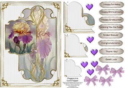 Majestic Iris Card Topper 1
