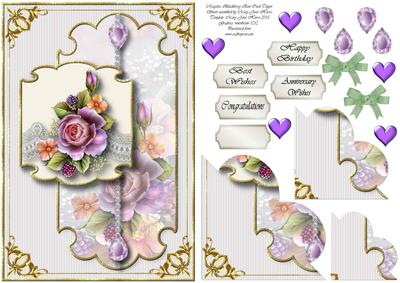 Majestic Blackberry Rose Corner Stacker Topper
