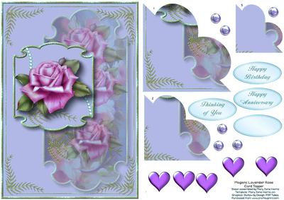 Majestic Lavender Rose Corner Stacker Topper 2