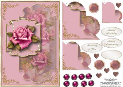 Majestic Pink Rose Corner Stacker Topper 2