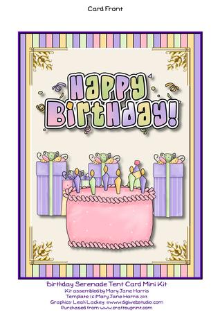 Birthday Serenade Tent Card Mini Kit