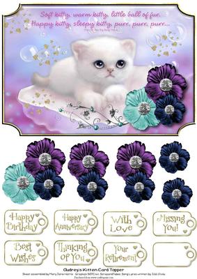 Audrey's Kitten Card Topper 2