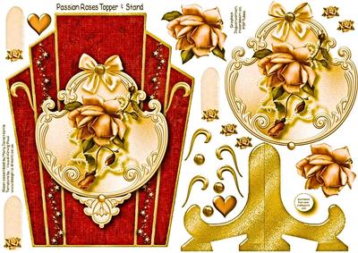 Passion Roses Topper & Stand