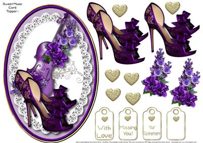 Sweet Music Card Topper 1