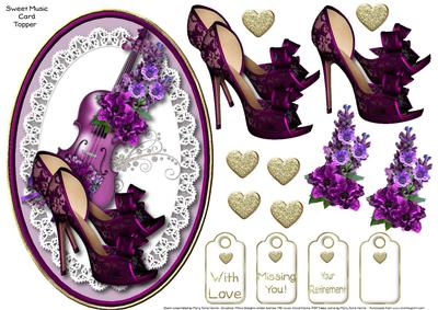 Sweet Music Card Topper 2