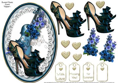 Sweet Music Card Topper 3