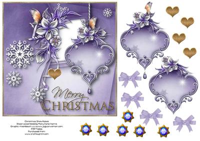 Christmas Snowflakes Card Topper 2