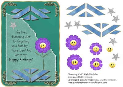 Bloomind Idiot Belated Birthday Topper