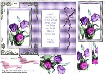 Tulip Pyramid Fold Back Card
