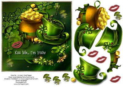 Kiss Me -  I'm Irish! Card Topper 1