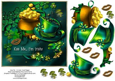 Kiss Me -  I'm Irish! Card Topper 2