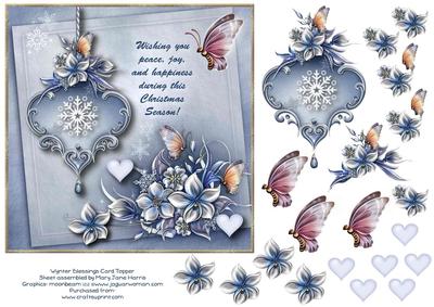 Wynter Blessings Christmas Card Topper 1
