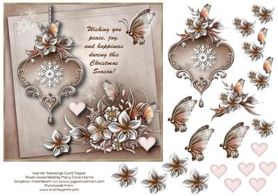 Wynter Blessings Christmas Card Topper 2