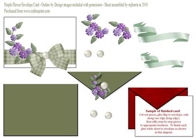 Purple Flower Envelope Card