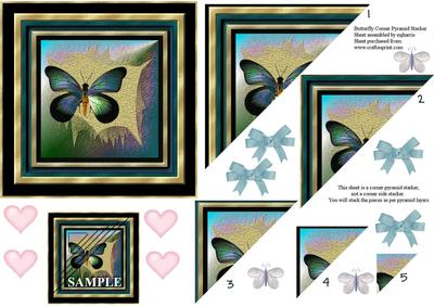 Butterfly Corner Pyramid Stacker Topper 1