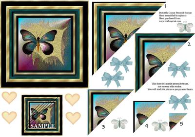 Butterfly Corner Pyramid Stacker Topper 2