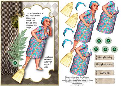 Cleaning Lament Card Topper